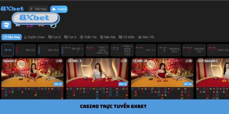 Casino Trực Tuyến 8xbet Chơi Mượt, Thưởng Hấp Dẫn