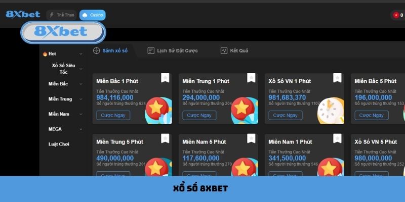 Xổ Số 8xbet Chơi Nhanh, Trúng Thưởng Dễ Dàng